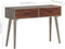 vidaXL - Wandtafel - 110x35x75 - cm - massief - ruw - mangohout - grijs