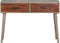 vidaXL - Wandtafel - 110x35x75 - cm - massief - ruw - mangohout - grijs
