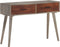 vidaXL - Wandtafel - 110x35x75 - cm - massief - ruw - mangohout - grijs