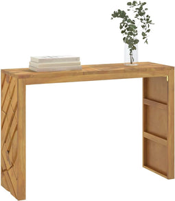 vidaXL - Wandtafel - 110x35x75 - cm - massief - teakhout