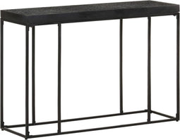 vidaXL - Wandtafel - 110x35x76 - cm - massief - acaciahout - en - mangohout - zwart