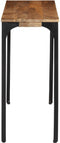 vidaXL - Wandtafel - 110x35x76 - cm - massief - mangohout - en - ijzer - bruin