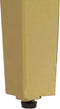 vidaXL - Wandtafel - 110x35x76 - cm - massief - mangohout - met - messing - grijs