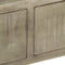 vidaXL - Wandtafel - 110x35x76 - cm - massief - mangohout - met - messing - grijs