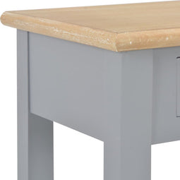 vidaXL - Wandtafel - 110x35x80 - cm - hout - grijs