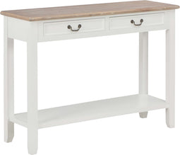 vidaXL - Wandtafel - 110x35x80 - cm - hout - wit