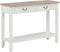 vidaXL - Wandtafel - 110x35x80 - cm - hout - wit
