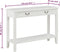 vidaXL - Wandtafel - 110x35x80 - cm - hout - wit