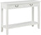 vidaXL - Wandtafel - 110x35x80 - cm - hout - wit