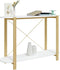 vidaXL - Wandtafel - 110x38x75 - cm - bewerkt - hout - wit