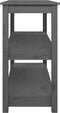 vidaXL - Wandtafel - 110x40x74 - cm - massief - grenenhout - grijs