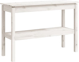 vidaXL - Wandtafel - 110x40x75 - cm - massief - grenenhout - wit