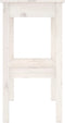 vidaXL - Wandtafel - 110x40x75 - cm - massief - grenenhout - wit