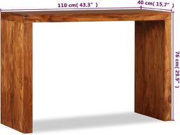 vidaXL - Wandtafel - 110x40x76 - cm - hout - met - honingkleurige - afwerking