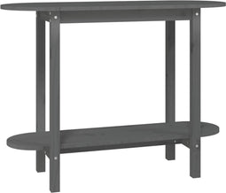 vidaXL - Wandtafel - 110x40x80 - cm - massief - grenenhout - grijs