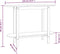 vidaXL - Wandtafel - 110x40x80 - cm - massief - grenenhout - grijs