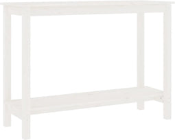 vidaXL - Wandtafel - 110x40x80 - cm - massief - grenenhout - wit