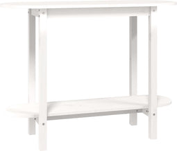 vidaXL - Wandtafel - 110x40x80 - cm - massief - grenenhout - wit