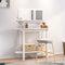 vidaXL - Wandtafel - 110x40x80 - cm - massief - grenenhout - wit
