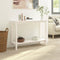vidaXL - Wandtafel - 110x40x80 - cm - massief - grenenhout - wit