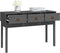 vidaXL - Wandtafel - 114x40x75 - cm - massief - grenenhout - grijs