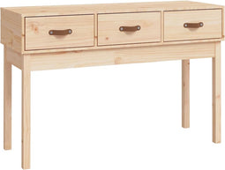 vidaXL - Wandtafel - 114x40x75 - cm - massief - grenenhout
