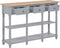 vidaXL - Wandtafel - 120x30x76 - cm - MDF - grijs