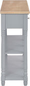 vidaXL - Wandtafel - 120x30x76 - cm - MDF - grijs