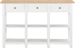 vidaXL - Wandtafel - 120x30x76 - cm - MDF - wit
