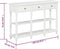 vidaXL - Wandtafel - 120x30x76 - cm - MDF - wit