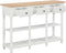 vidaXL - Wandtafel - 120x30x76 - cm - MDF - wit