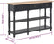 vidaXL - Wandtafel - 120x30x76 - cm - MDF - zwart