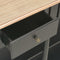 vidaXL - Wandtafel - 120x30x76 - cm - MDF - zwart