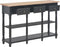 vidaXL - Wandtafel - 120x30x76 - cm - MDF - zwart