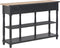vidaXL - Wandtafel - 120x30x76 - cm - MDF - zwart