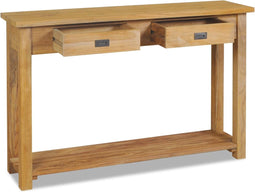 vidaXL - Wandtafel - 120x30x80 - cm - massief - teakhout