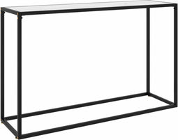 vidaXL - Wandtafel - 120x35x75 - cm - gehard - glas - wit