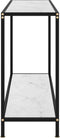 vidaXL - Wandtafel - 120x35x75 - cm - gehard - glas - wit