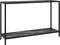 vidaXL - Wandtafel - 120x35x75 - cm - gehard - glas - zwart