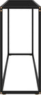 vidaXL - Wandtafel - 120x35x75 - cm - gehard - glas - zwart