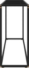 vidaXL - Wandtafel - 120x35x75 - cm - gehard - glas - zwart