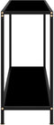 vidaXL - Wandtafel - 120x35x75 - cm - gehard - glas - zwart