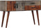 vidaXL - Wandtafel - 120x35x75 - cm - massief - ruw - mangohout - grijs