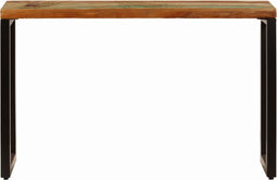 vidaXL - Wandtafel - 120x35x76 - cm - massief - gerecycled - hout - en - staal