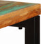 vidaXL - Wandtafel - 120x35x76 - cm - massief - gerecycled - hout - en - staal