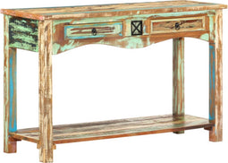 vidaXL - Wandtafel - 120x40x75 - cm - massief - gerecycled - hout