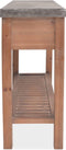 vidaXL - Wandtafel - 122x35x80 - cm - massief - vurenhout