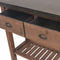 vidaXL - Wandtafel - 122x35x80 - cm - massief - vurenhout