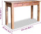 vidaXL - Wandtafel - 123x42x75 - cm - massief - mahoniehout