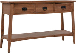 vidaXL - Wandtafel - 126x40x77,5 - cm - massief - vurenhout - bruin